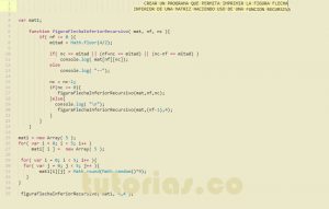 programacion en javascript: figura flecha inferior recursivo