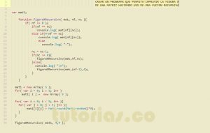 programacion en javascript: figura x recursivo