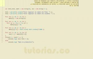 programacion en javascript: matriz dispersa diagonal secundaria