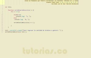 programacion en javascript: serie binaria recursiva