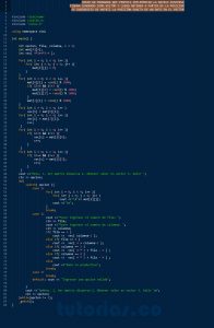 programacion en c++: matriz dispersa figura cuadrado