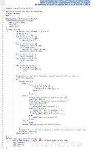 programacion en objective c: matriz dispersa figura z