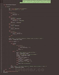 programacion en ruby: matriz dispersa figura z