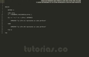 programacion en pseudocodigo: cubo perfecto