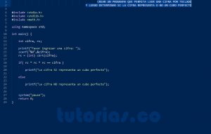 programacion en turbo C: cubo perfecto