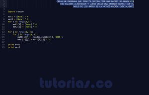 programacion en python: el doble de una matriz