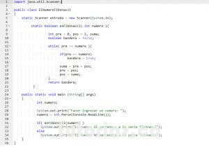 programacion en java: el numero fibonacci