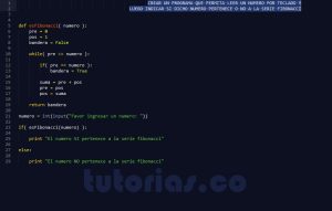 programacion en python: el numero fibonacci