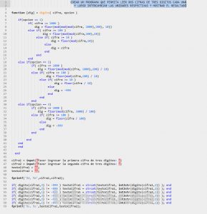 programacion en matlab: intercambiar unidades entre dos cifras