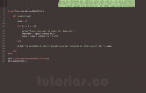 programacion en ruby: intereses mensual natillera