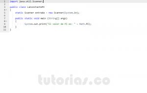 programacion en java: la constante PI