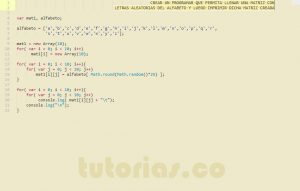 programacion en javascript: matriz alfabeto