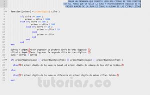 programacion en matlab: primer digito de la suma