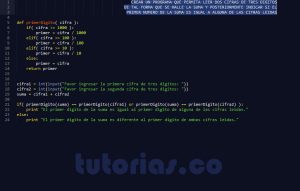 programacion en python: primer digito de la suma