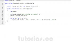 programacion en java: tabla de multiplicar en forma inversa