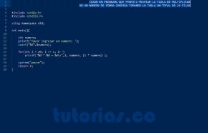 programacion en turbo C: tabla de multiplicar en forma inversa