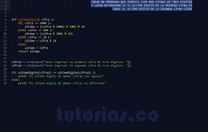 programacion en python: ultimo digito de dos cifras