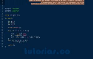 programacion en C++: operacion entre vectores A+B-2AB