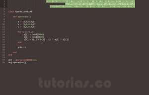 programacion en ruby: operacion entre vectores A+B-2AB