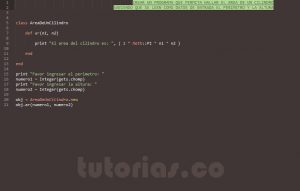 programacion en ruby: area de un cilindro