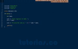 programacion en c++: area de un cubo