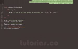 programacion en ruby: area de un poligono regular