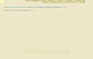 programacion en javascript: cantidad decimales de PI