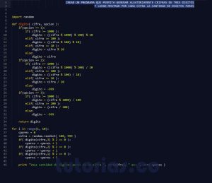 programacion en python: cantidad de digitos pares