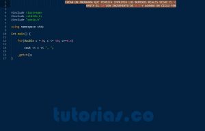 programacion en C++: ciclo for con decimal