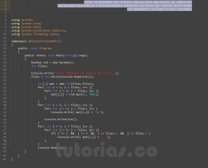 programacion en c#: datos centrales de una matriz