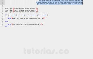programacion en matLab: numeros excluyentes