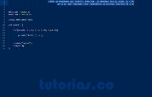 programacion en turbo C: reales entre 0 y 1