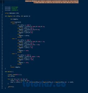 programacion en c++: suma de primeros tres digitos