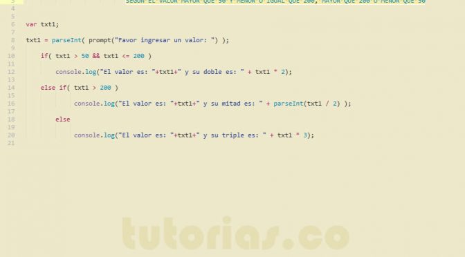 sentencia if-else + javascript (doble mitad y triple valor)