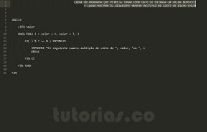 programacion en pseudocodigo: el siguiente numero multiplo de siete
