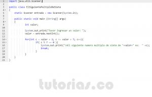 programacion en java: el siguiente numero multiplo de siete