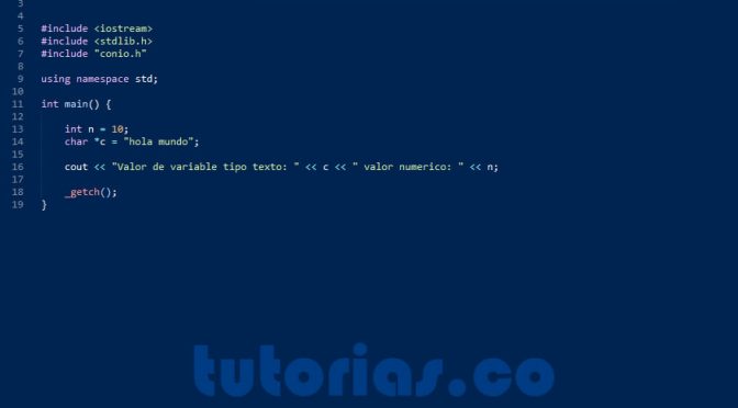 operadores – turbo C (imprimir texto y variables)