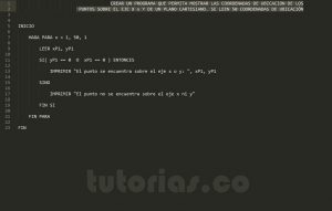 programacion en pseudocodigo: puntos sobre ejes X y Y