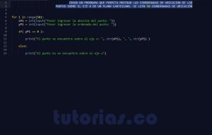 programacion en python: puntos sobre el eje X