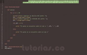 programacion en ruby: puntos sobre el eje X