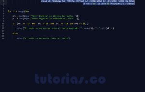 programacion en python: puntos sobre el radar