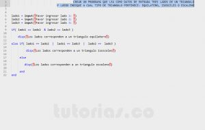 programacion en matLab: tipo de triangulo