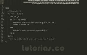 programacion en pseudocodigo: cantidad de puntos sobre el eje Y