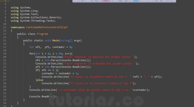programacion en c#: cantidad de puntos sobre el eje Y