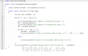 programacion en java: cantidad de puntos sobre los ejes X o Y