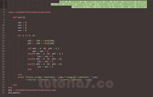 programacion en ruby: contador de puntos sobre cuadrantes