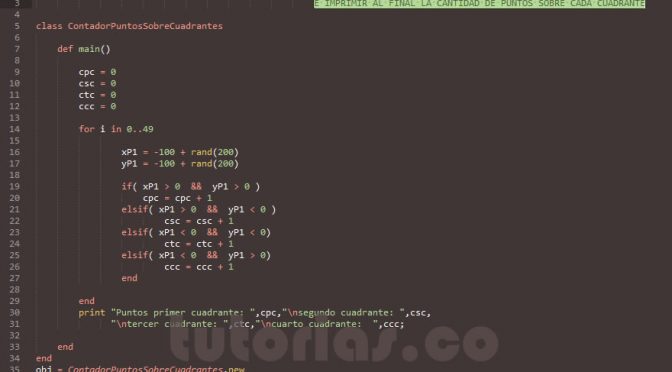 POO+ ruby (contador de puntos sobre cuadrantes)