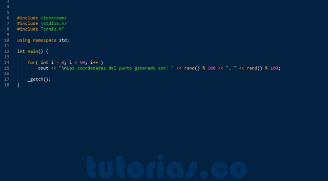 programacion en C++: puntos aleatorios sobre el plano cartesiano