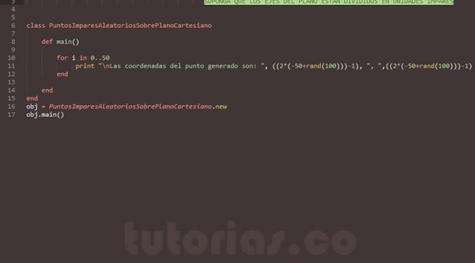 programacion en ruby: puntos impares aleatorios