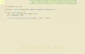 programacion en javascript: recta inclinacion positiva